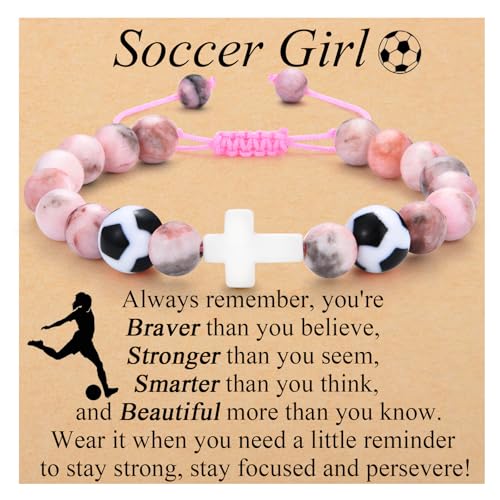 Image of Softball Volleyball Basketball Soccer Gifts for Girls Bracelets for Teen Girls Team Gifts Birthday /Christmas /Graduation Gifts
