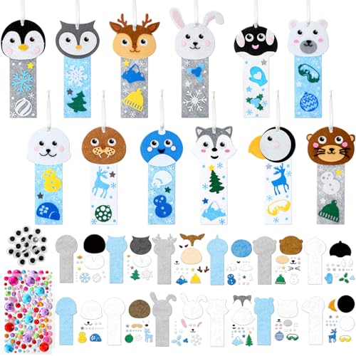 Briwooody 48 Sets Winter Polar Animals Felt...