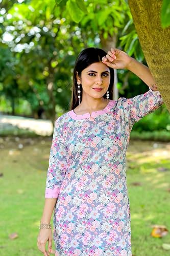 Image of Sugathari Women's Kurta Set for Women | Women Kurta | Women Kurta Sets Kurtis | Women Kurta Pant Set | Women Kurta Pant Set Women Kurti Set with Pant | Women Kurti Set with Pant Cotton (KP 96)