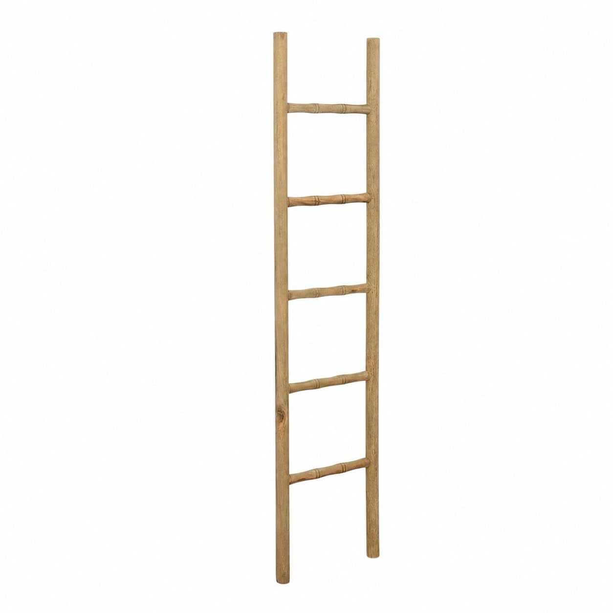 Biscottini Drabinka na ręczniki łazienka 35x4x150 - dekoracyjna drewniana drabina - drewniana drabina wisząca na ręczniki - drabina na ręczniki - drabina ścienna na ręczniki metalowa, bambusowa