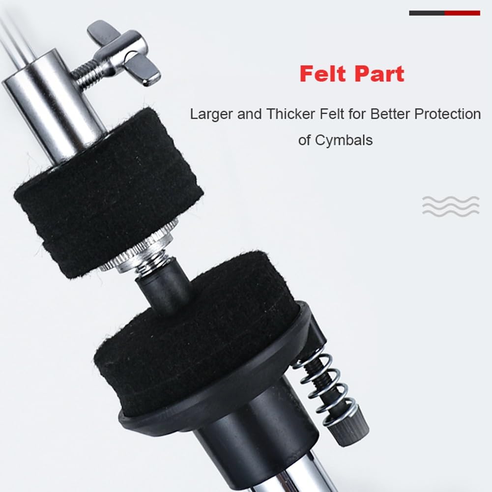 Support de Charleston, Double Support de Charleston Support Pliant Support de cymbale Accessoires d'instruments de Musique réglables en Hauteur