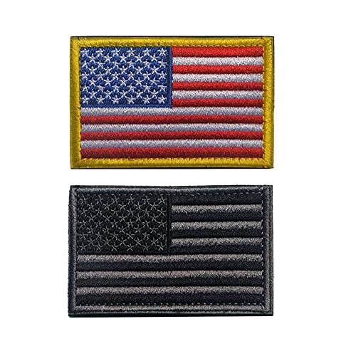 American Flag Patch, Tactical Military Flag Patches, American Military Flag Emblem Patch. (Black Yellow) American Flag Patch, Tactical Military Flag Patches, American Military Flag Emblem Patch. (Black Yellow)