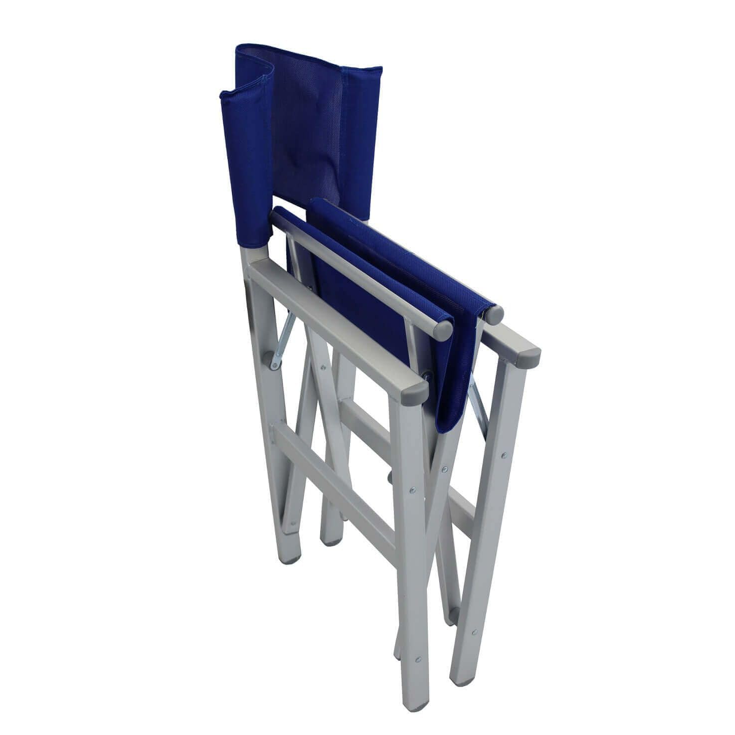 Milani Home Poltrona da Spiaggia Campeggio Alluminio Textilene Pieghevole Outdoor Blu