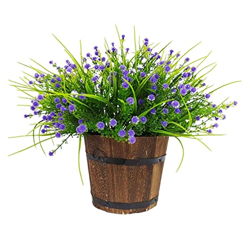 人工鉢植え 造花屋外抗紫外線屋外の偽造品の植物の造られた花のぶら下がっている花瓶の外の植木鉢家の窓の装飾 偽の鉢植えの花 (Color : A)