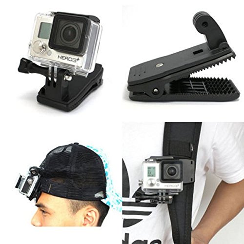 360 Degree Rotary Backpack Hat Rec Mounts Clip Fast Clamp Mount For Gopro Hero 2 3 3 Sony Action Cam Hdr As0v As100v As30v Asv Az1 Fdr X1000vr Aee Camera Xiaomi Xiaoyi Camera Accessory Wantitall