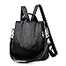 CLSMYLFB Sac à dos tendance en polyuréthane pour femme - 30 x 29 cm - Noir - Antivol - Grande capacité - Multifonctionnel - Sac de voyage - Noir