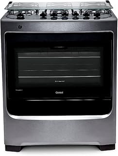 Fogão Consul 6 bocas cor Inox com botões removíveis e vidro interno vedado - CFS6NAR BIVOLT