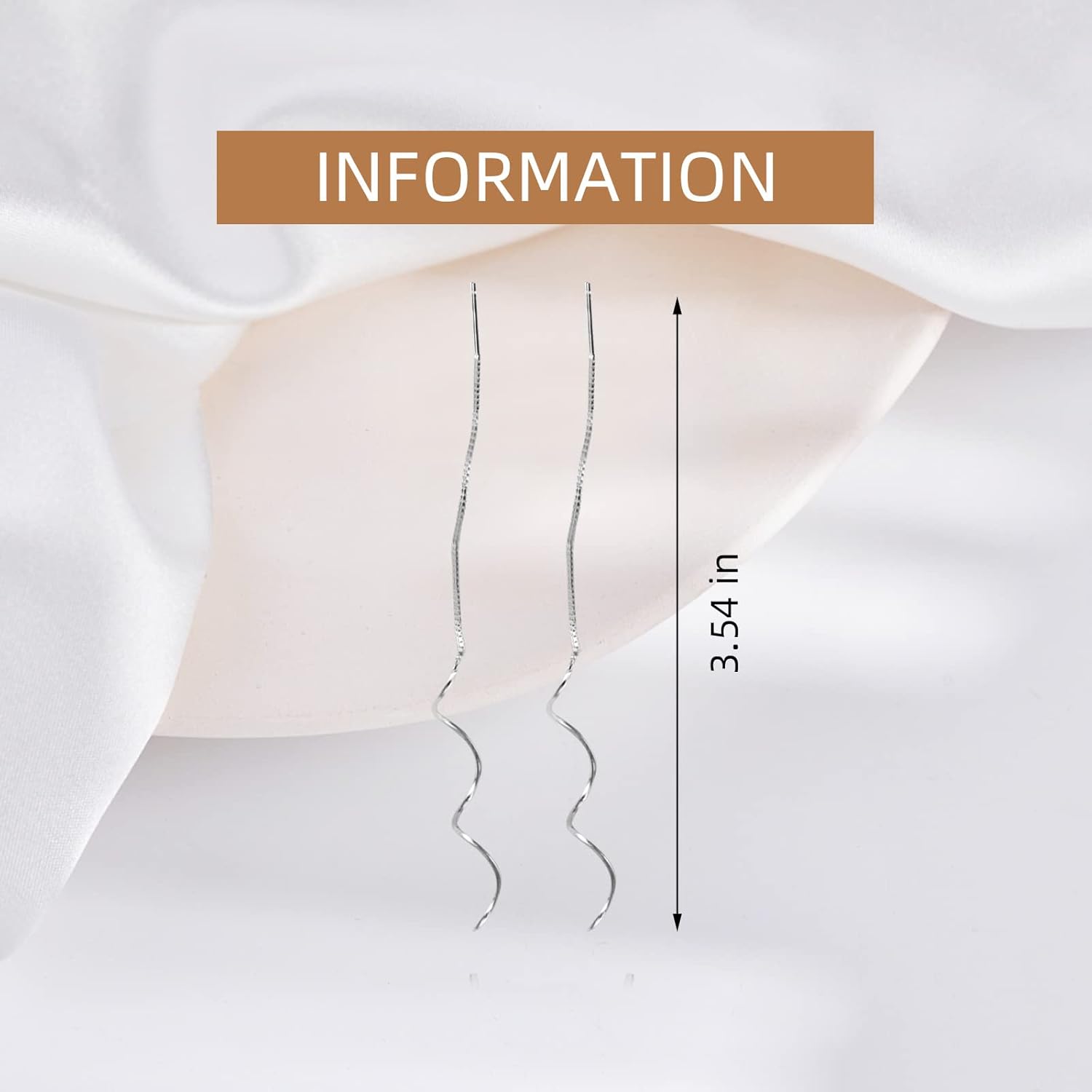 Dangle Earrings for Women,Vintage 925 Sterling Silver Jade Drop Earrings,Green Jade Drop Hanging Threader Jewelry for Valentine's Gift - Image 2