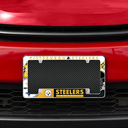 Rico Industries NFL Football Primary 12" x 6" Chrome All Over Automotive License Plate Frame for Car/Truck/SUV - Image 3