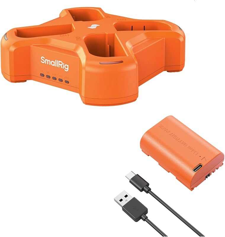 Cargador SmallRig de 4 ranuras para batería Canon LP-E6NH y batería LP-E6P
