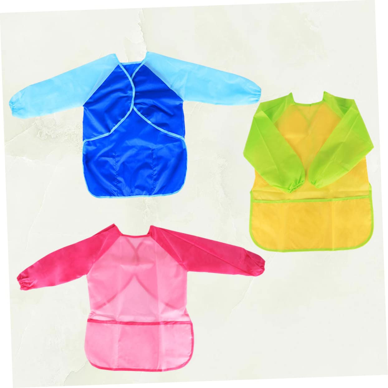 Abaodam 6pezzi Grembiule Per Maniche Lunghe Assortimento Colori Per e Attività Creative Facile e Riutilizzabile