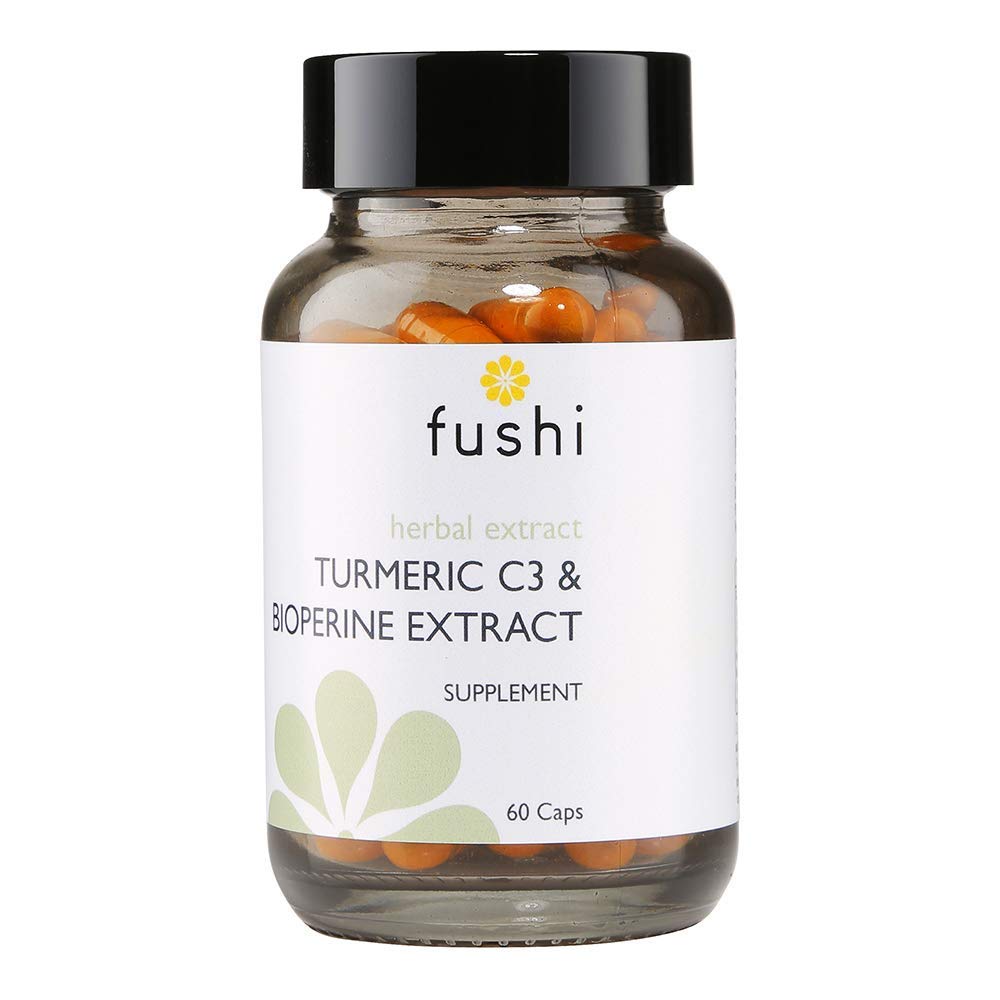 Fushi Turmeric C3 & BioPerine Extract High Strength, 60 Caps | 500 mg High Strength | Fresh-Ground | Min 95% Curcuminoids |Wholefood | Ethical & Vegan Society Approved | Manufactured in the UK