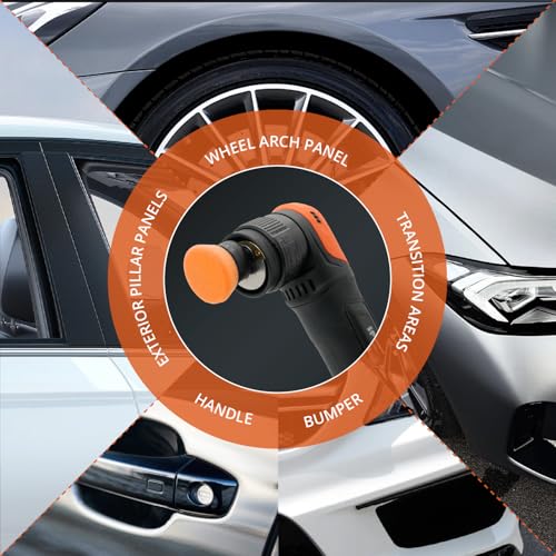 Image of SPTA PRO Orange Heavy-Cut Mini Polishing Foam Pad, 10Pcs 1.3inch /32mm Sponge Polishing Buffing Pads, Car Foam Detail Polishing Pad Kit for Car Detail Polishing, Small Area Polishing -FF101-10