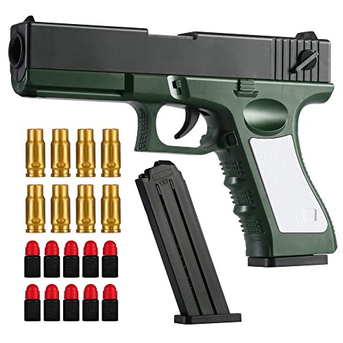 QIANTO Shell Ejection Soft Bullet Toy Gun, Toy Guns That Look Real,Safety Soft Bullet not Harm to Human Body,Manual Loading, Exercise Children's Hand-Eye Coordination