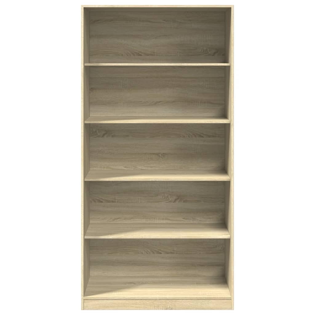 Szafa na ubrania z dębu Sonoma 100 x 50 x 200 cm, kompaktowa szafa do sypialni z 5 półkami, garderoba, solidne miejsce do przechowywania ubrań i akcesoriów