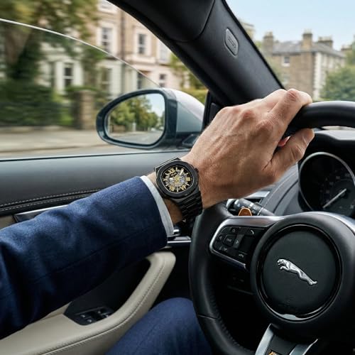 Image of ALIX AL2904 Automatic Mechanical Self-Winding Skeleton Dial 30 ATM Waterproof with Stainless Steel Band Wrist Watch