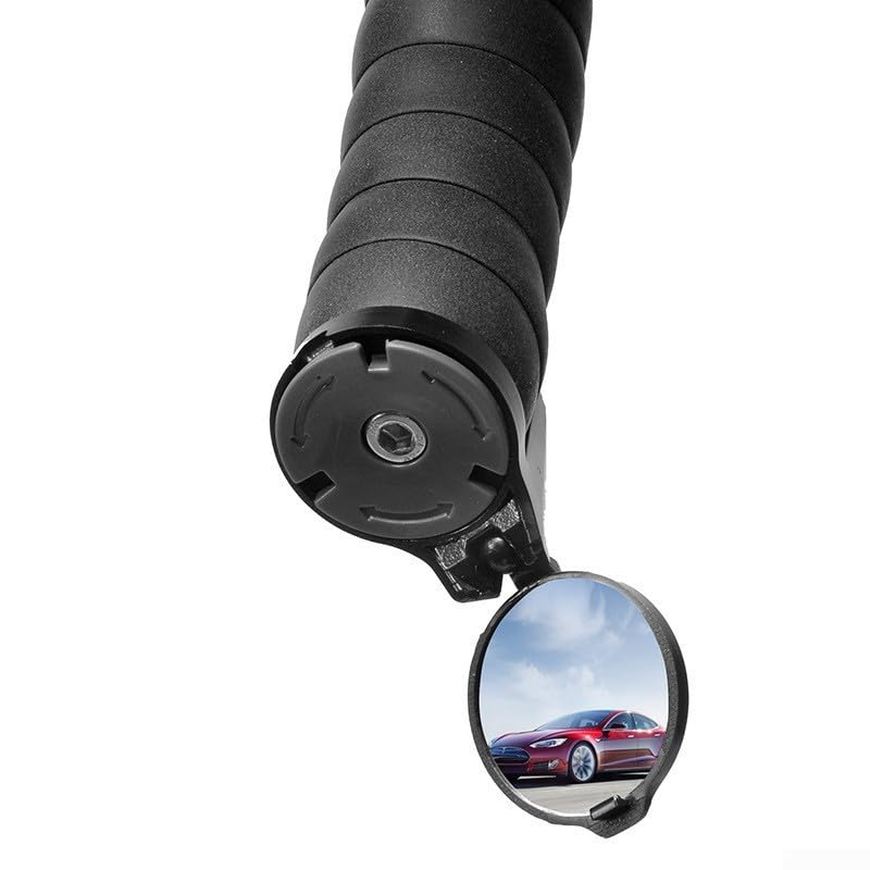 Cycling Essential Rear View Mirror for Road Bike Handlebar, Easy to Use 360-Degree Adjustable Bicycle Accessory for 16-22mm Handlebars with Protective Cover