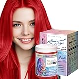 Joyful Young Vegan Semi Permanent Hair Color Mask - 10.15OZ Color Depositing Conditioner for Color-Treated Hair - Ammonia, Paraben, Sulfate & Cruelty-Free - Enhances & Tones Hair - Plant-Based (RED)