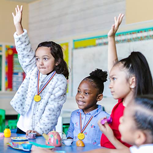 30 Pieces Gold Medals For Kids, Plastic Winner Award Medals, Medals For Awards For Kids With Neck Ribbon For School Sports, Games Competitions, Birthday Party Favor, Talent Show And More #TOP4