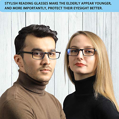 LUFF 4 PCS óculos de leitura dobráveis anti-azul mais fáceis de transportar para homens e mulheres(1