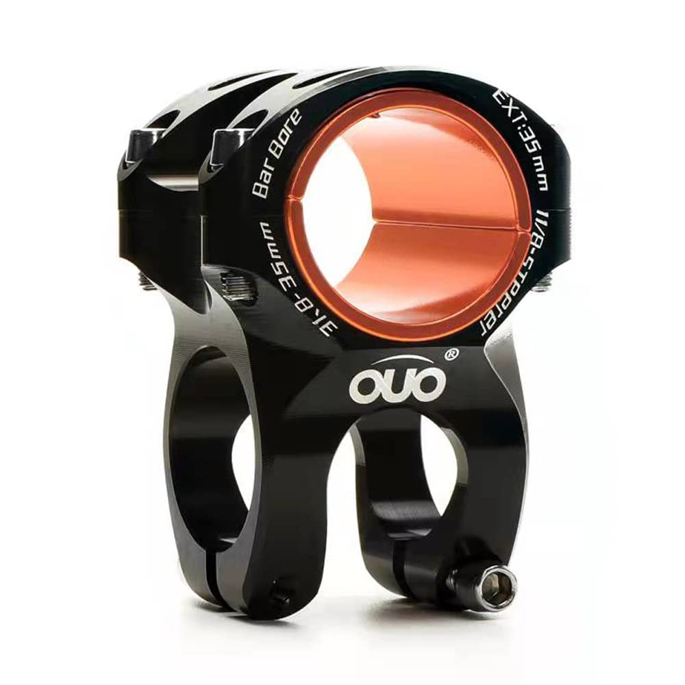 Mountain Bike Handlebar Stems Built-in Gasket Aluminum Alloy CNC 35MM/50MM Stand Tube Handlebar Stem for Most Bicycle, Road Bike, MTB, BMX, Fixie Gear, Cycling (35MM,Black)