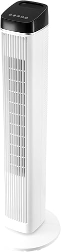 VEVOR Ventilador de torre, ventilador silencioso de 22 piess, ventiladores oscilantes de 70 para interiores con 3 velocidades, 4 modos, temporizador