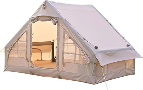 Extra Large Glamping Tents Varient of 2-400x300x200cm & 300x210x210 Inflatable Camping Tent - Waterproof 420D Oxford Blow Up Cabin Shelter with PVC Air Pillars for Family Glamping