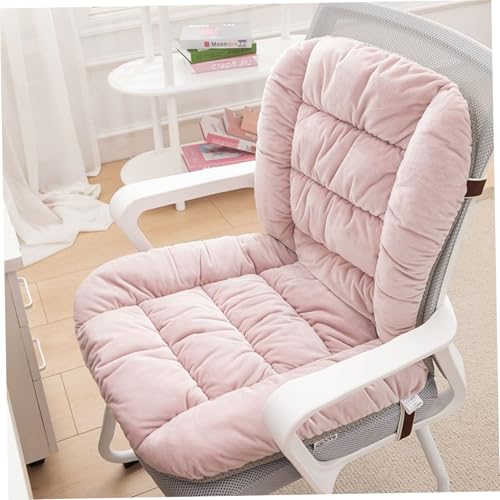 Coussin de chaise rose amovible doux avec dossier chaud et relaxant - 5