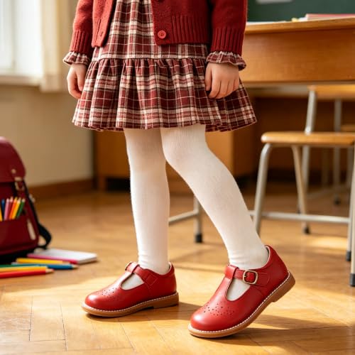Image of GINFIVE Toddler Girls Mary Jane School Oxford Dress Flat Shoes for Wedding