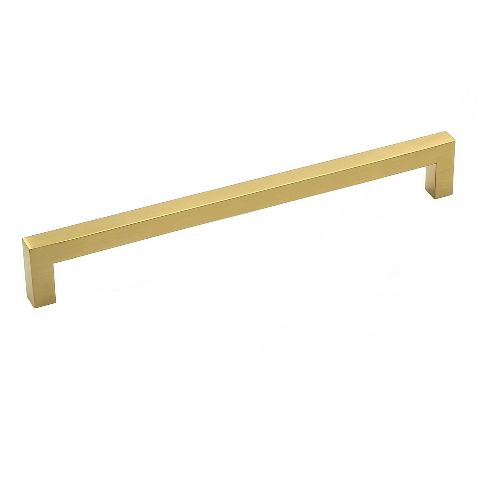 Goldenwarm 1Pcs Brushed Brass Cabinet Handles Kitchen Drawer Pulls LSJ12GD224 Door Hardware Brass Handles for Drawers 8-4/5 inch (224 mm) Hole Centers — image 1