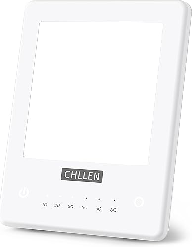 CHLLEN Lámpara de terapia de luz, luz brillante de terapia de 10000 lux, sin UV, control táctil con 3 niveles de brillo ajustables y 6 ajustes de disponible en Yaxa Colombia