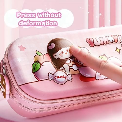 Image of Parshya Pencil Case Double Layer 3D Cute Pencil Pouch Aesthetic Pencil Case for Girls Large Capacity Pen Pencil Pouch Multifunctional Stationery Organizer for School (Double Layer Space Blue)