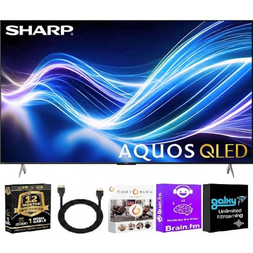 Sharp 4TC65HP7KIT1 65 inch Class AQUOS QLED 4K Ultra HD Xumo Smart TV Quantum Color HDR Motion