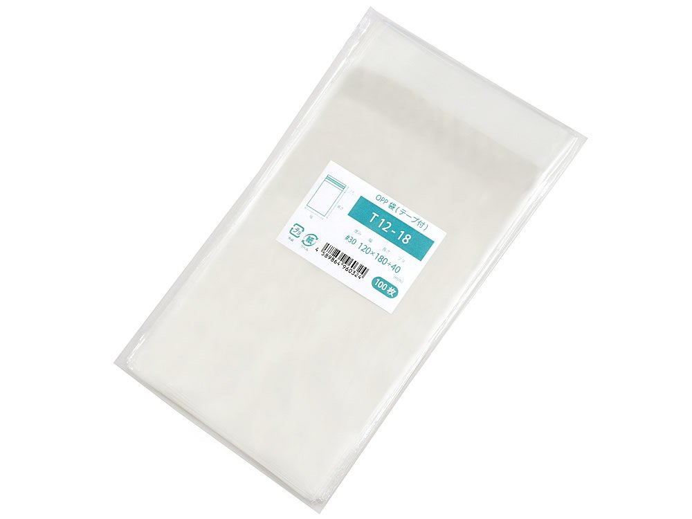 Amazon.co.jp: 袋の王国 OPP袋 テープ付 国産 120x180mm 500枚 T12-18
