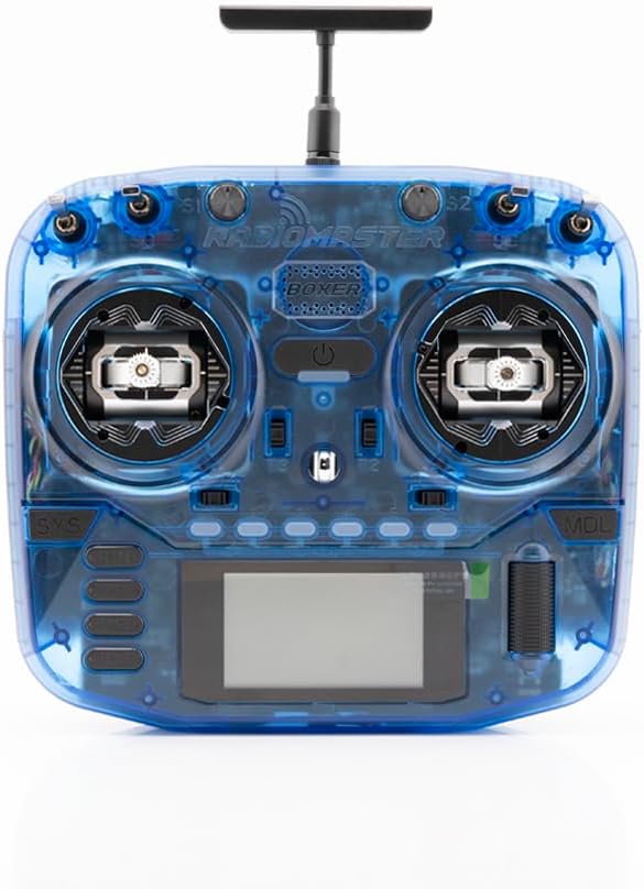 RadioMaster Boxer Crush EdgeTX 2.4G 16CH Remote Controller ELRS with AG01 Hall Gimbals (Glacier Blue)