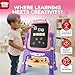 TOY Life Toddler Easel for Girls, Double Sided Adjustable Art Easel with Painting Accessories for Toddler Girl 2-4 Years, Magnetic Rotatable Drawing Chalkboard for Kids Ages 4-8 -Pink