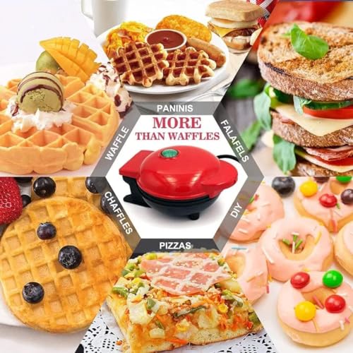 Image of Holstein Housewares Mini Waffle Maker Machine 3 in 1 Waffle Iron Home Appliances Kitchen Easy to Clean, 4 Inch, Perfect for Breakfast, Dessert, Sandwich, Pan Cakes, Other Snacks, Assorted - 350 Watts