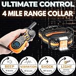 Dog Shock Collar with Remote, Unmatched 4-Mile Range, Night-Light Mode, Training Guide Included, 124 Training Levels & 4 Modes, Beep Vibration Shock, Waterproof Rechargeable, Fits All Dogs (1 Collar) - Image 2