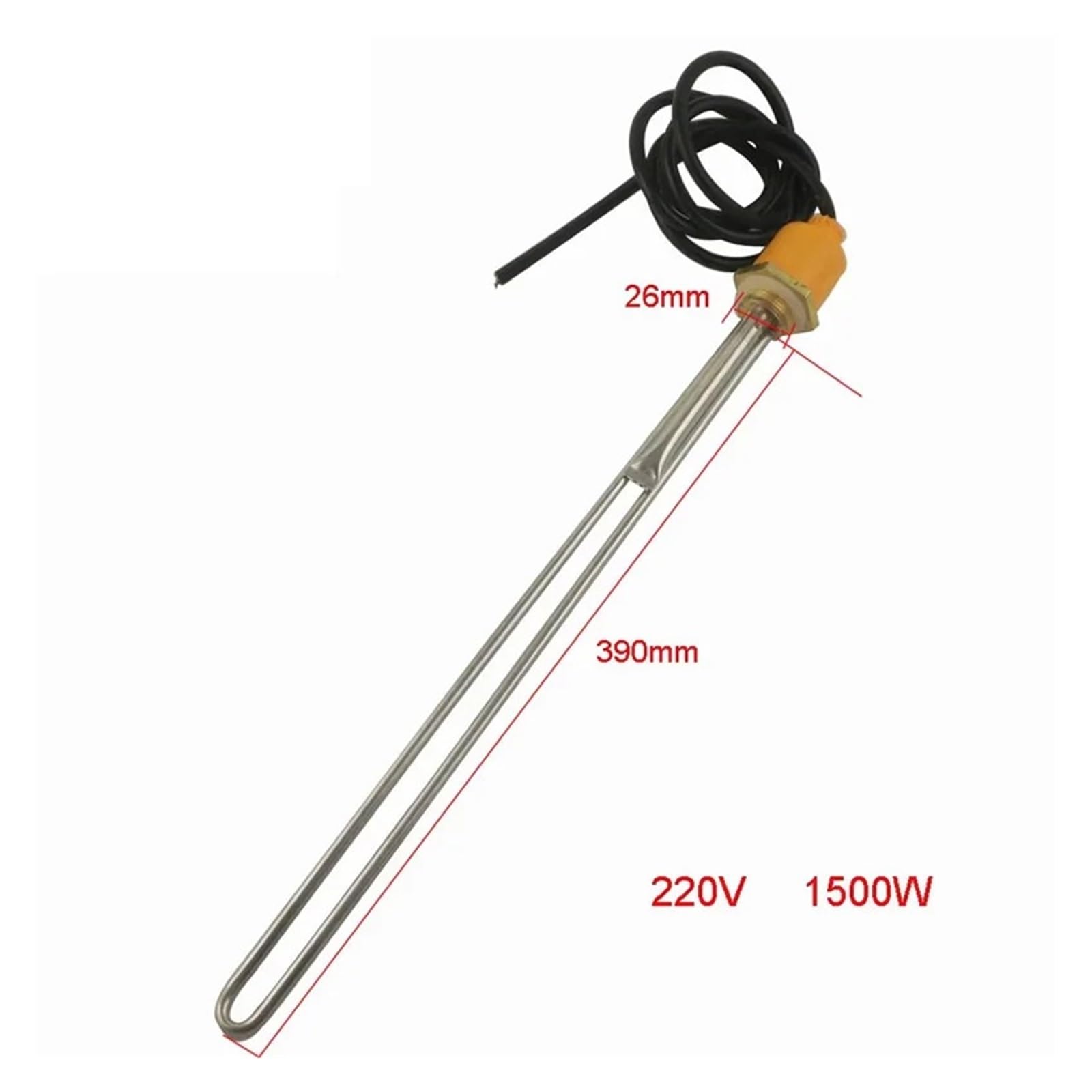 Rosca 390mm Del Elemento Calefactor De Acero Inoxidable DN20 De 220V 1500W