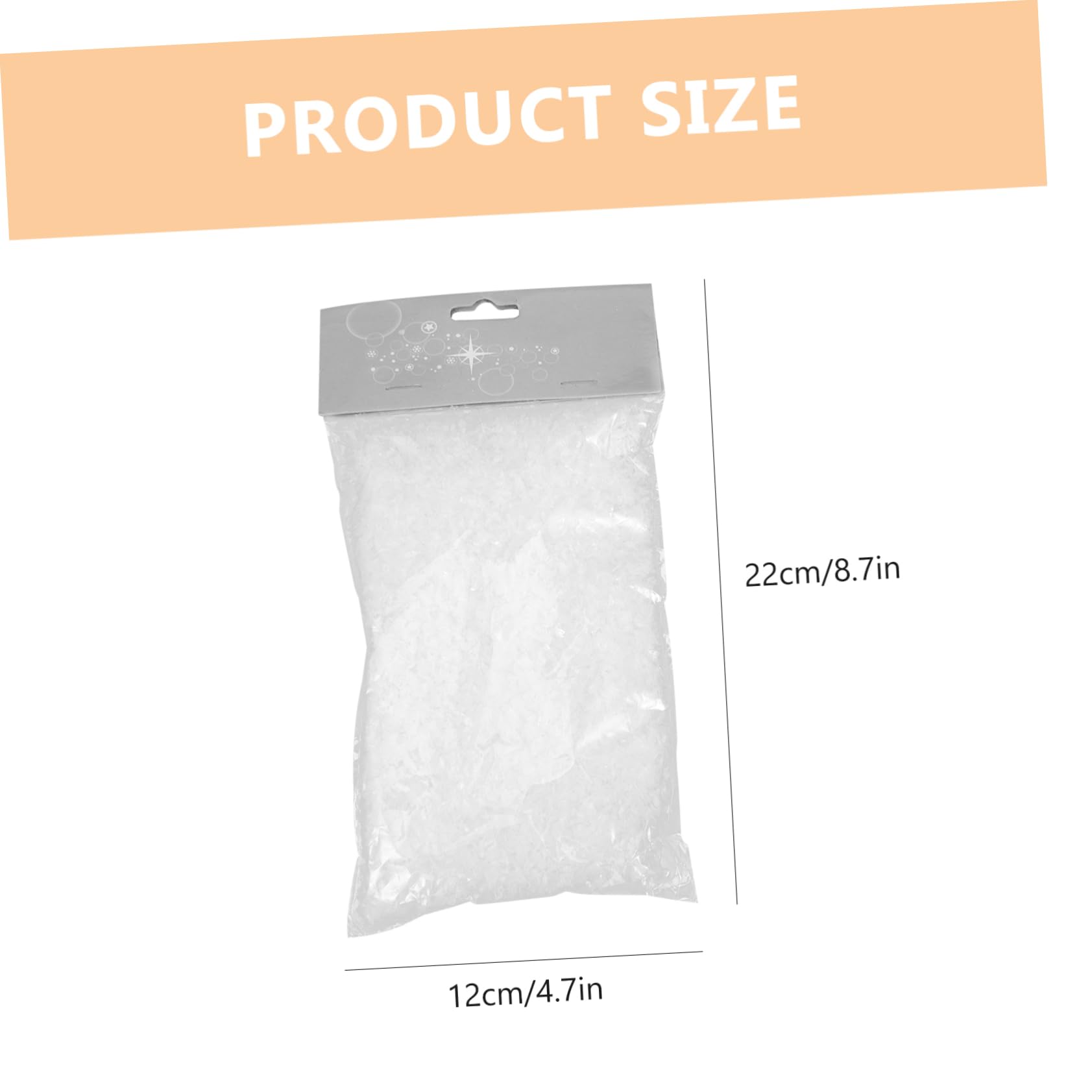 PRETYZOOM Realistic Dried Snowflakes 100g Fake Snow Decor for DIY Photography Prop