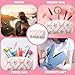 Sherr Coquette Pink Bow Pencil Case Pink Floral Bow Cute Pencil Pouch Soft Cotton Storage Bag Aesthetic Pattern Gift Makeup Pouch Cosmetic Bag for Women Adults