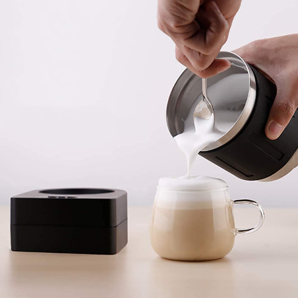 Vaporizador de Leche Batidora de Leche Calentador de Leche Espumador de Leche Caliente y fría Separación de Dos etapas Taza de Acero Vaporizador de Leche Máquina de Espuma 1025