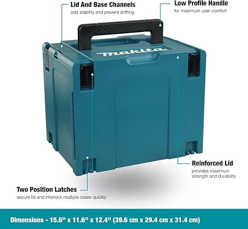 Miniatura 3 de Makita 197213-3 Caja de herramientas encastrable, tamaño grande, de 12-1/2 x 15-1/2 x 11-5/8 pulgadas.
