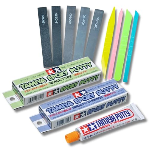 Epoxy Sculpting Putty (Quick Hardening Type) 87051?(High Density Type) 87052? Basic Type Putty 87053 & Putty Sticks Set & Sanding Sticks Set #120?#240?#600?#800?#1000