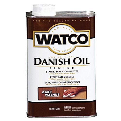 Watco 65851 Danish Oil Wood Finish, Pint, Dark Walnut