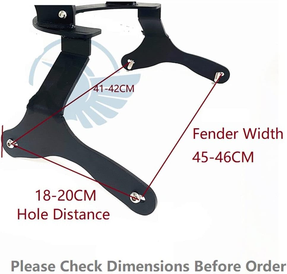 Adjustable Sissy Bar Multi-Purpose Driver Passenger Backrest Pad for Kawasaki Vulcan 1700 Vaquero 2010-2024 (Black)