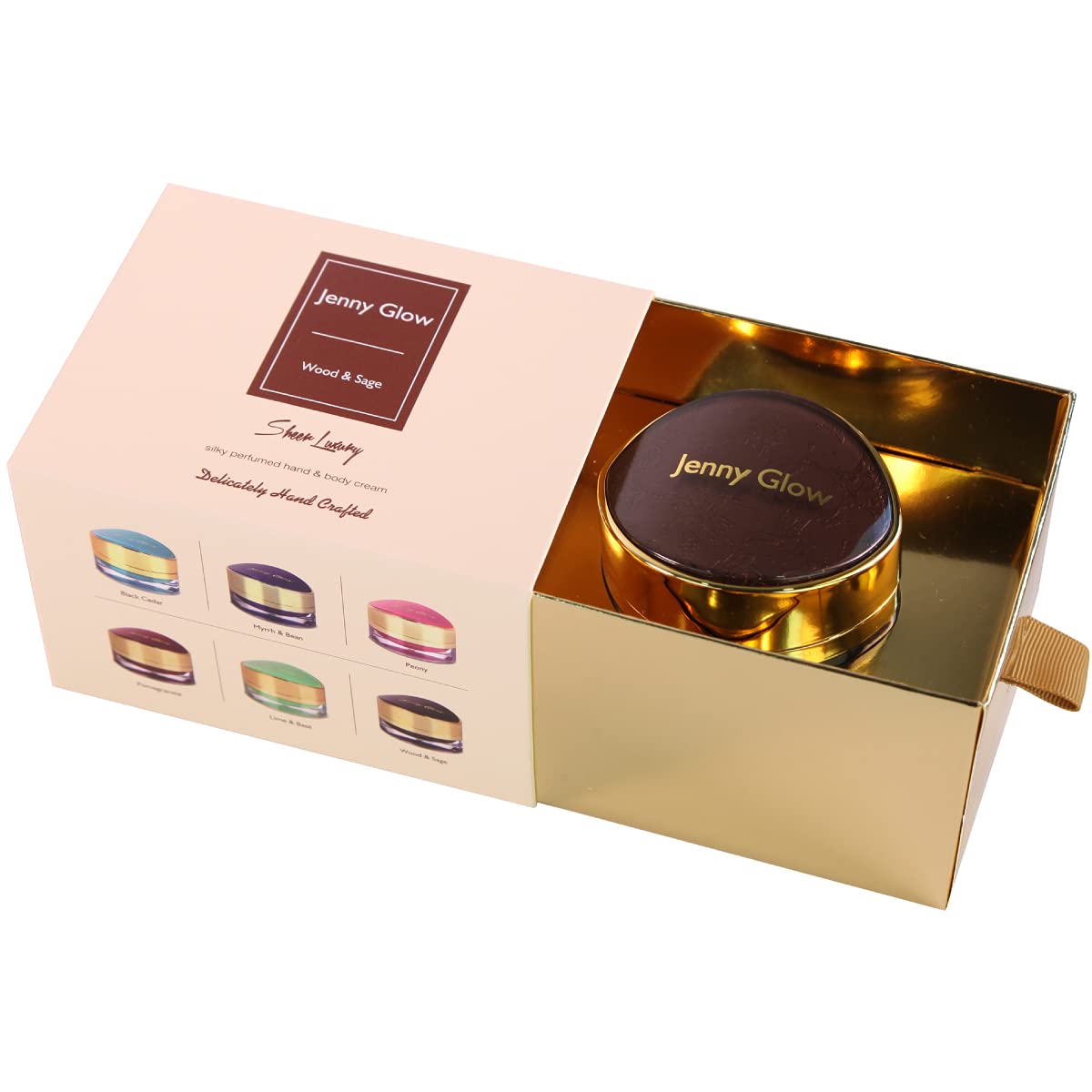 Jenny GlowWood & Sage Sheer Luxury Perfumed Hand & Body Silky Cream 15g, For All Skin Type, Natural Extract, Advanced Formula, Premium Quality Moisturizing, Moisturize