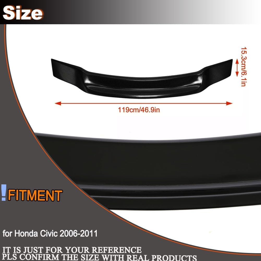 Gloss Black Rear Trunk Spoiler for Honda Civic Sedan 2011-2016 ABS Duckbill Rear Car Rear Trunk High-Kick Tail Spoiler Wing Lip Car Accessories