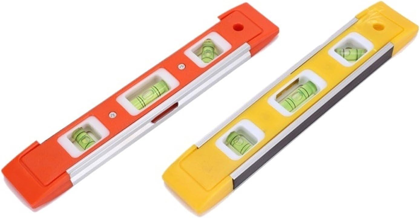 1pc Magnetic Horizontal Ruler Level Bubble Ruler Magnetic Box Level with 45°/90°/180° Bubbles，Bubble Level Tool(C)