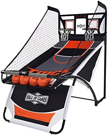 Hall of Games 2 Player Arcade Basketball Game, Black/Grey